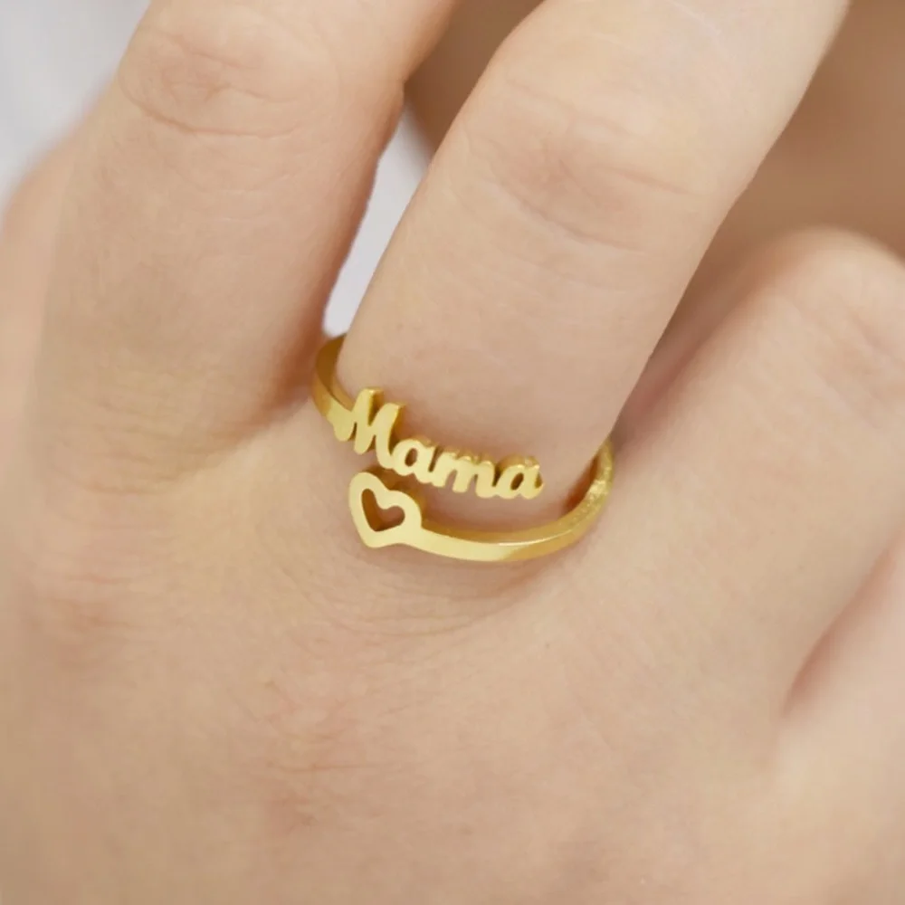 NEW MAMA STERLING STERLING ADJUSTABLE RING, CUTE RING, SHINY RING. - Picture 3 of 7